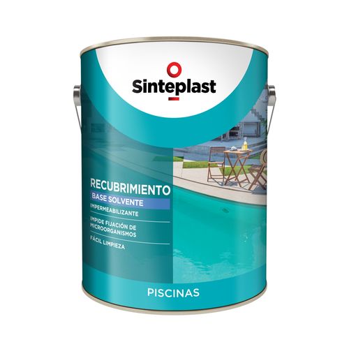 Recubrimiento Base Solvente Celeste Mate 4 Lts Piletas Sinteplast