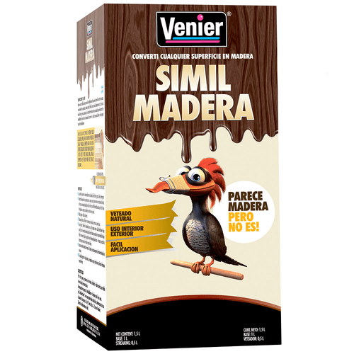 Revestimiento Caoba Simil Madera 1,5 Lts Venier