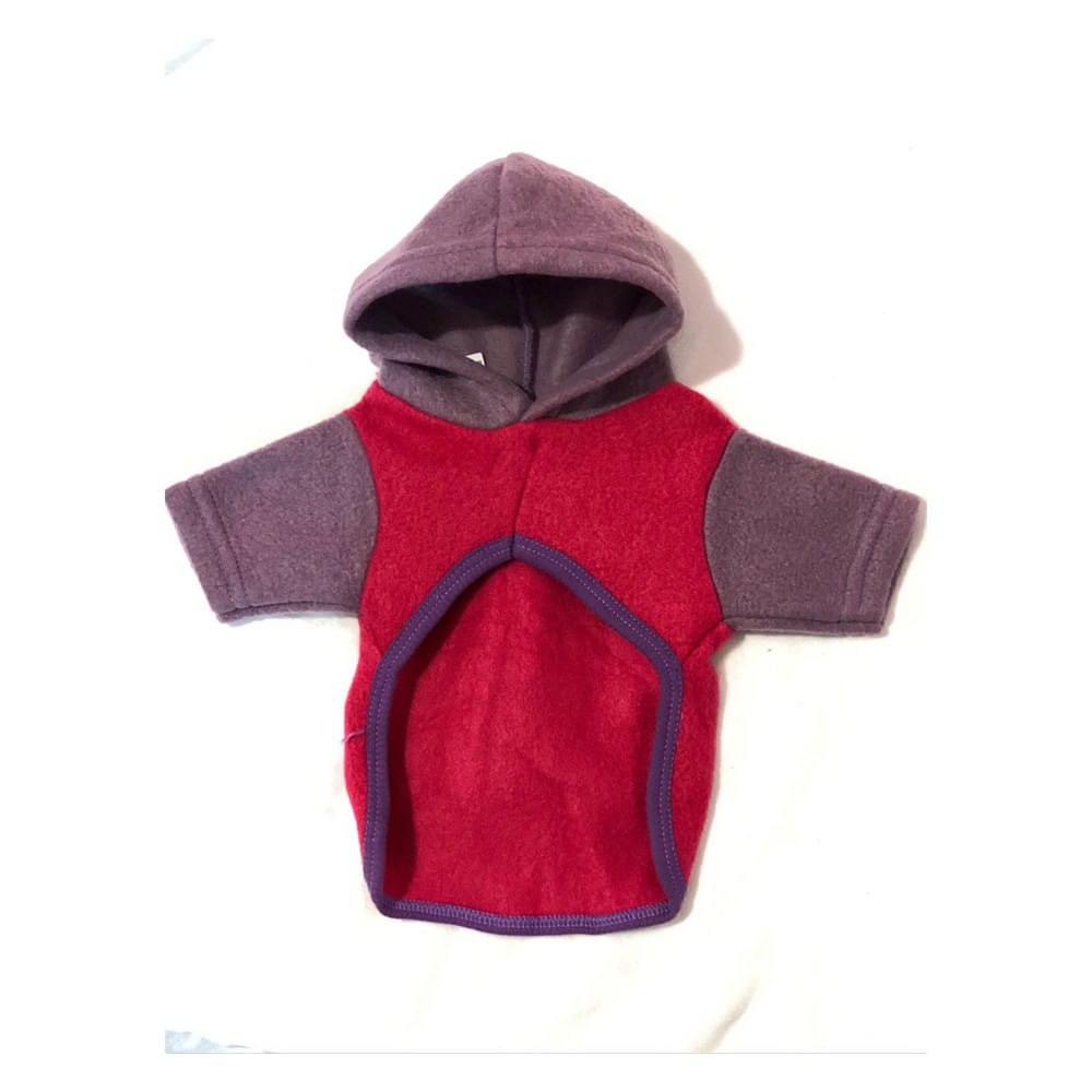 Buzo para Perros Rojo y Gris con Capucha CEC