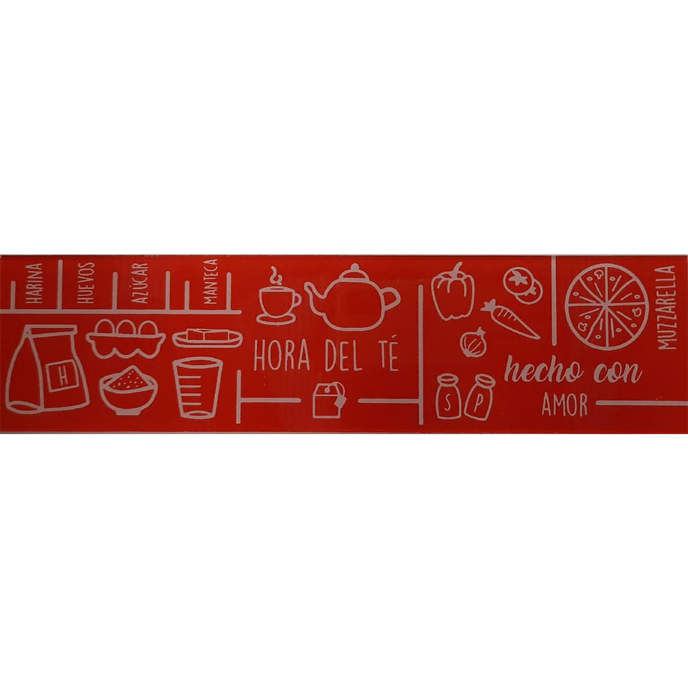 Guarda para Cocina Rojo 7.5X30 Cm Gruppo Pietrabella