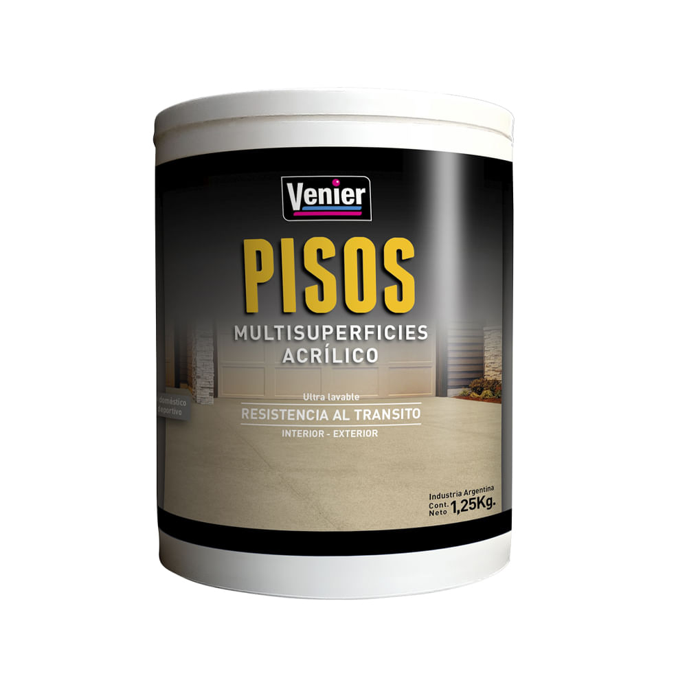 Pintura para Pisos Blanco Mate 1,25 Kg Interior/Exterior Venier