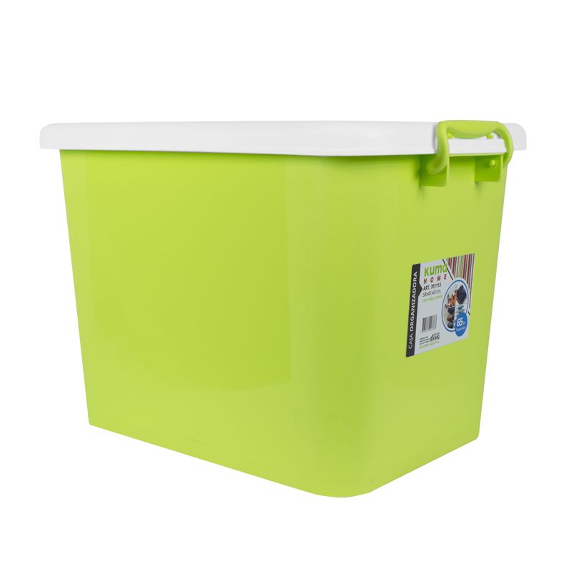 Caja Organizadora Great Plastic Con Ruedas 50Lt-Transparente