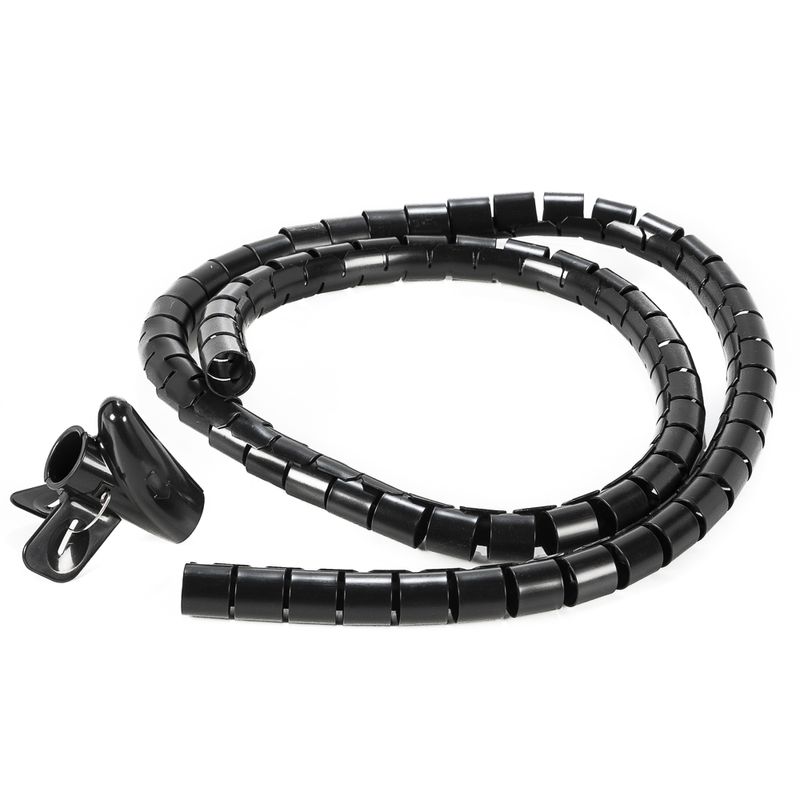 Organizador De Cable Negro Espiral 34 Mm X 2m Pasa Facil