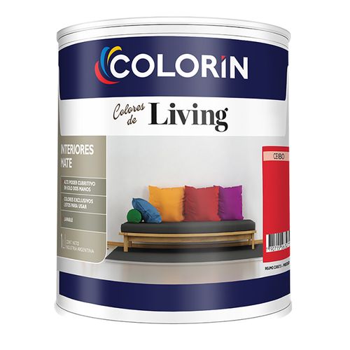 Pintura Látex Interior Rojo Ceibo Mate 1 Lts Colorin
