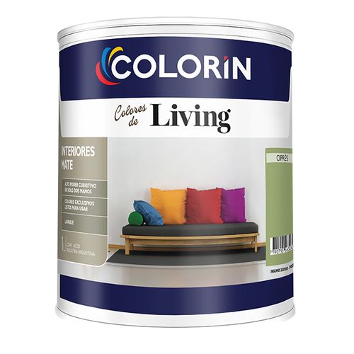 Pintura Látex Interior Verde Ciprés Mate 1 Lts Colorin