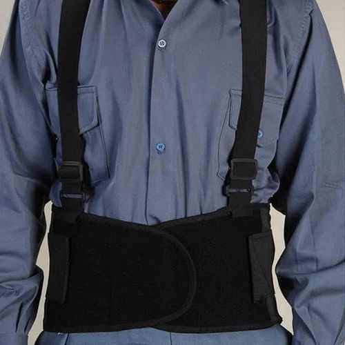 Faja Lumbar Elástica 3x24x30 cm Negra Textil Band