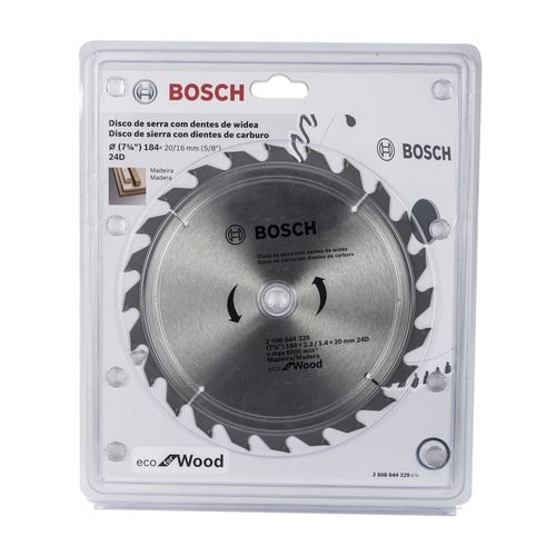 Disco de Sierra Circular 7 1/4" 24 Dientes para Madera Bosch