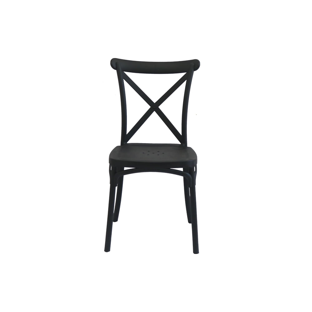 Silla 60x50x80 Cm Plástico Negro Katrina Garden Life