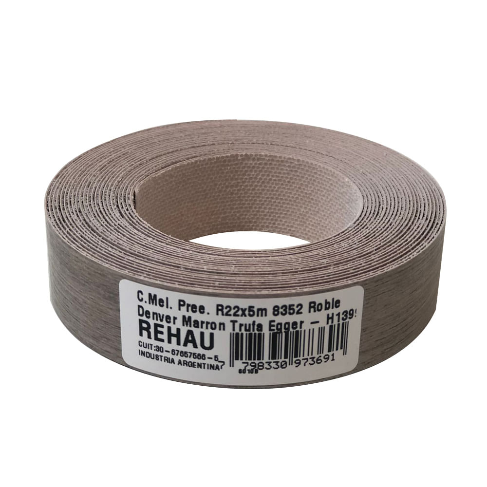 Tapacanto Melamina Roble Denver Marron 22 Mm X 5 Mts Rehau