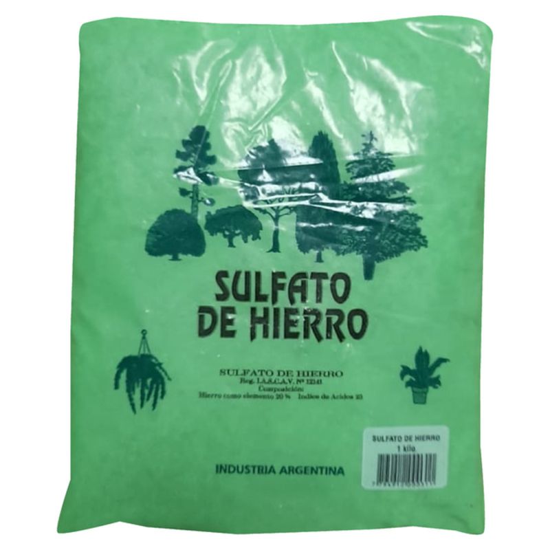 Sulfato de Hierro envase de 1 kilo.