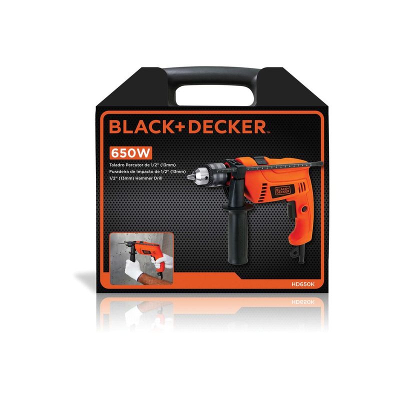 Taladro De 1/2 PuLG 550w Herramienta Hd555 Black & Decker Black+Decker  HD555