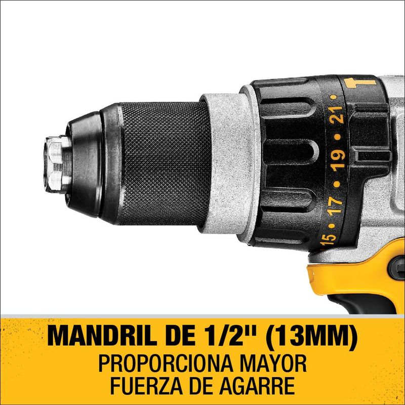 Taladro Percutor Dewalt 300W Inalambrico 20V + Baterias 3Hs + Cargador  Dcd785