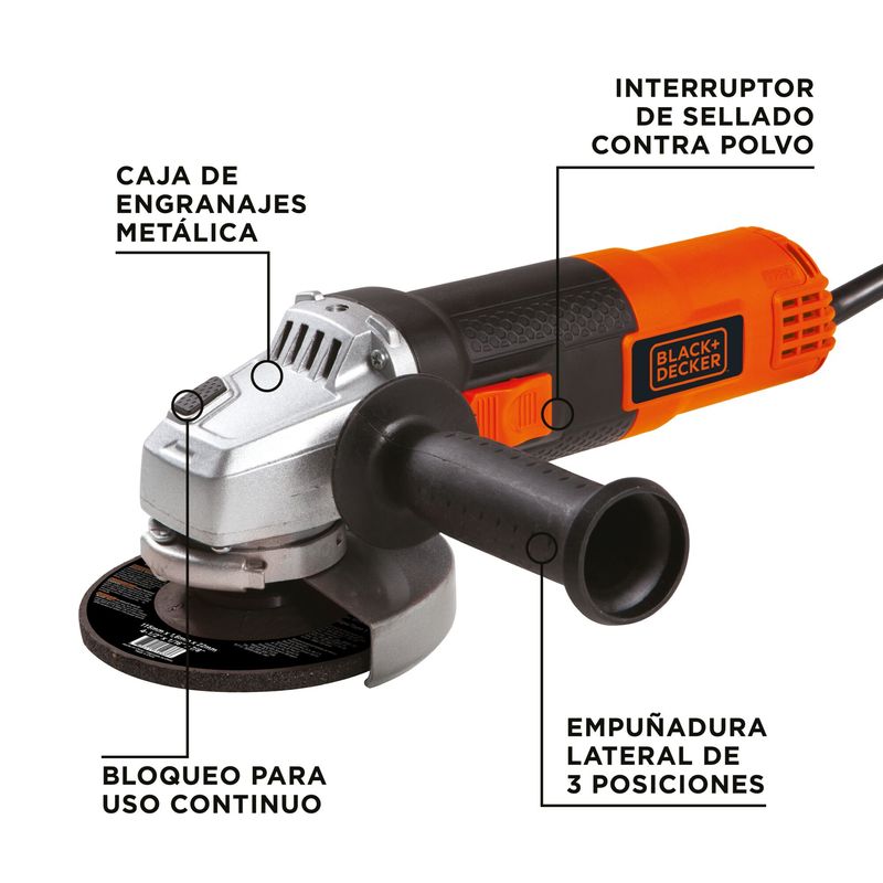 Amoladora 115mm 820w Black+Decker G720-AR