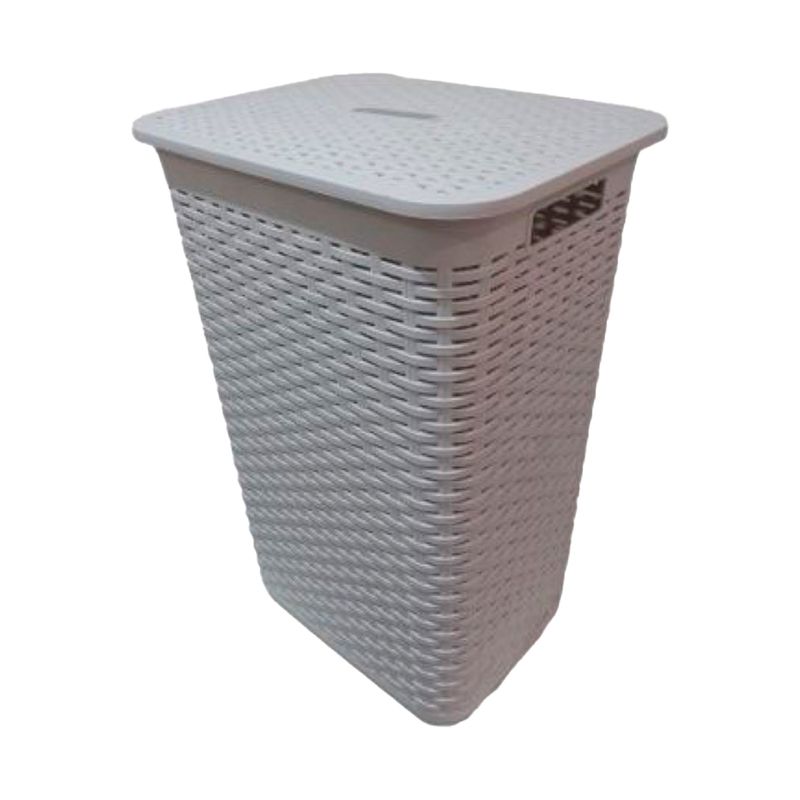 CESTA ROPA RATTAN 35L PLATA 6,95€