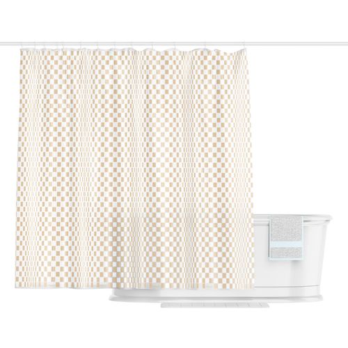Cortina de Baño Polietileno 180x180 Cm Plástica Extra Gruesa Amalfi