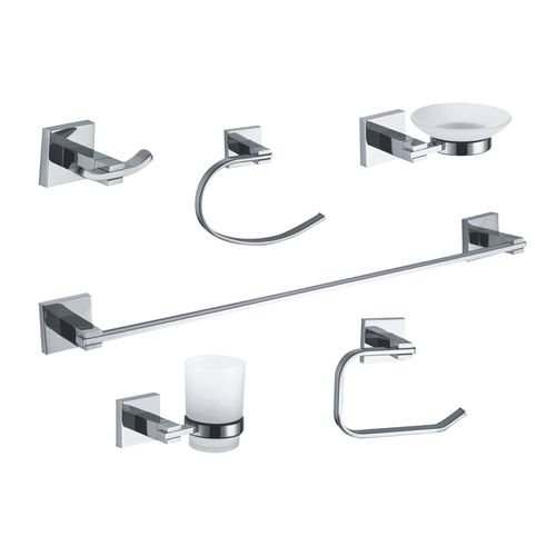 Set de Accesorios Baño Cromado 6 Piezas 11000 Peirano