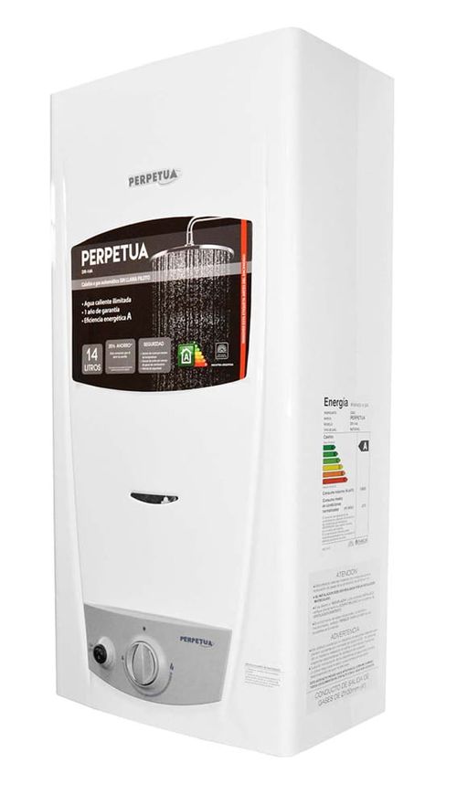 Calefón a Gas 14 Lts 19800 Kcal Blanco DR14A Perpetua