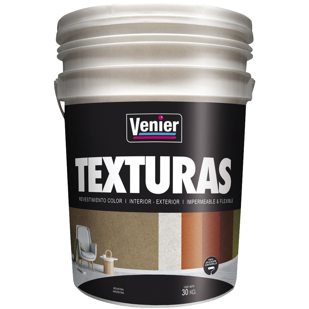 Revestimiento Texturado Gris Claro Mate Grano Medio 30 Kg Venier