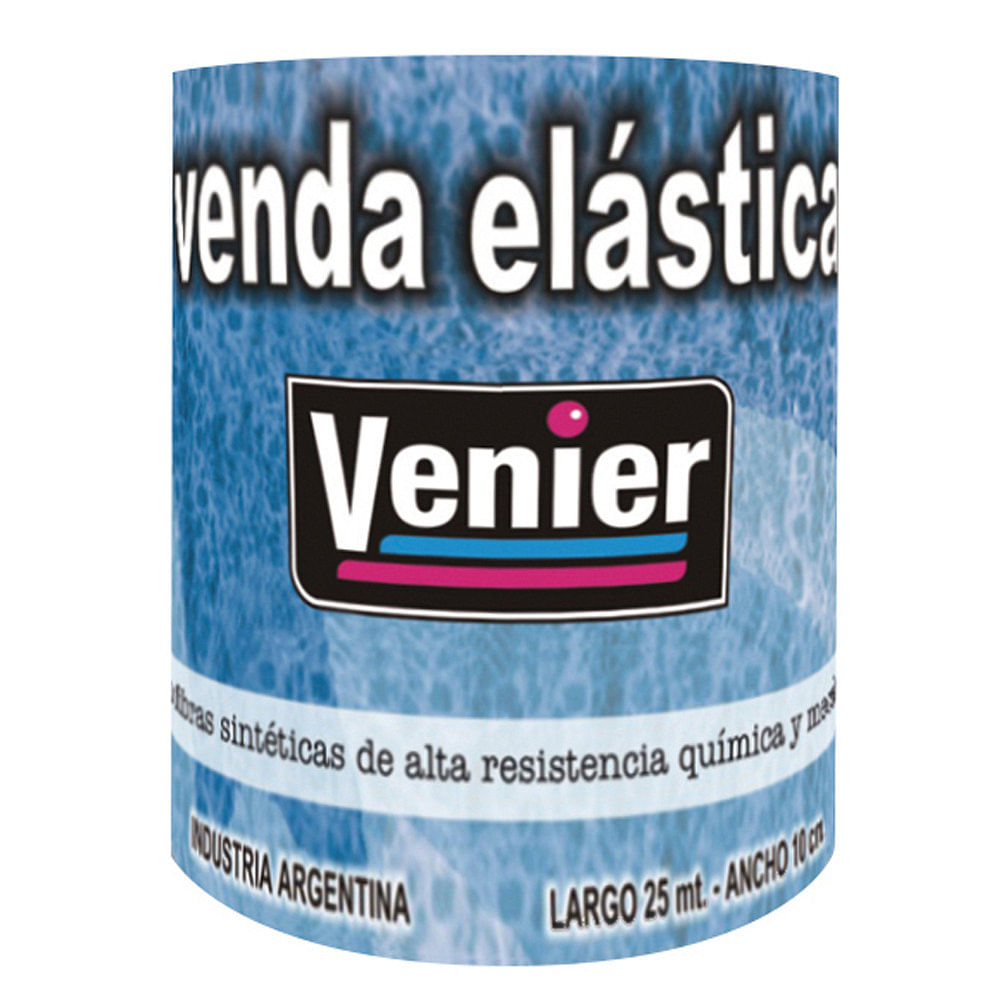 Venda Elástica 25 Mts x 10 Cm Alta Resistencia Venier