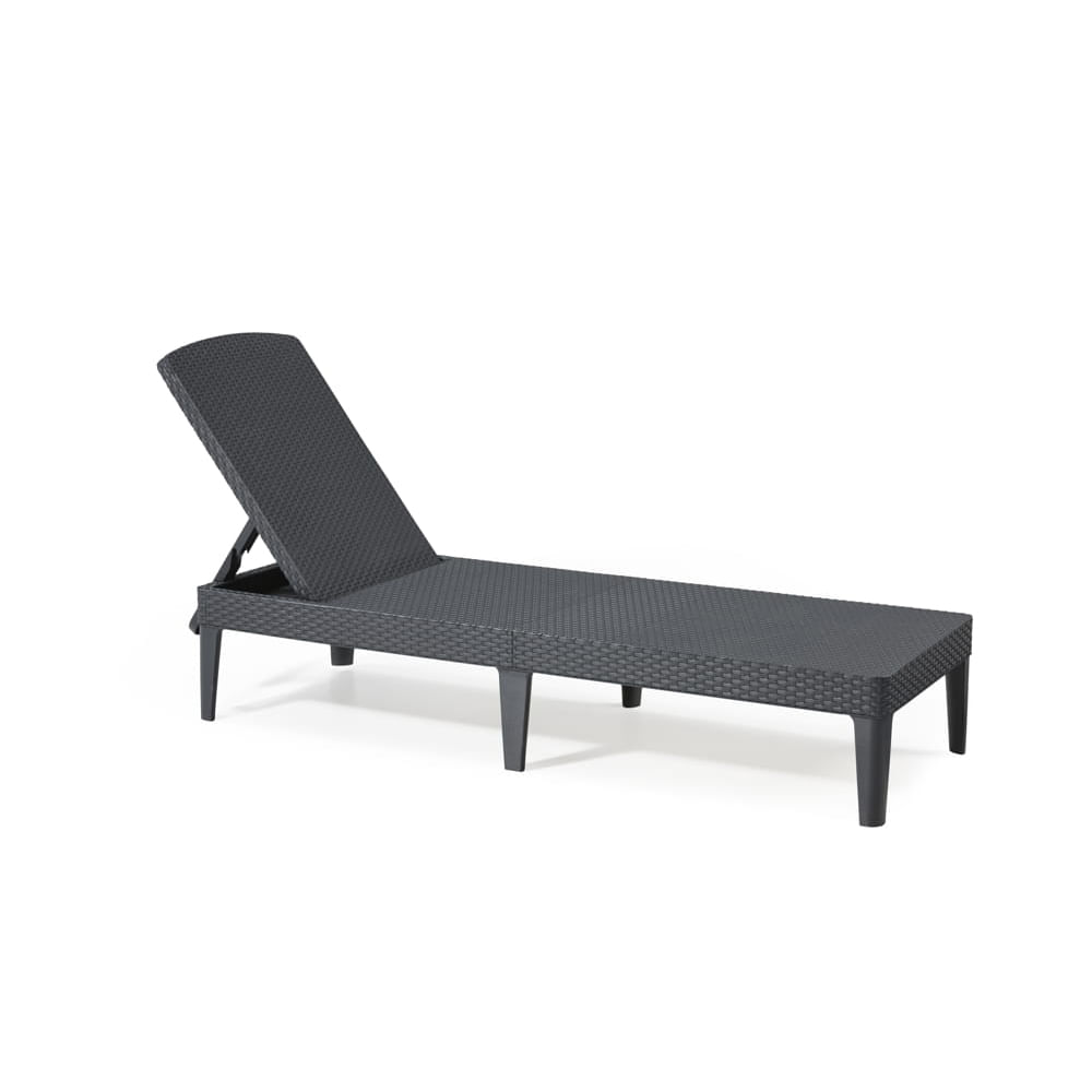 Reposera Rattan Polipropileno 187x58 Cm Gris Keter