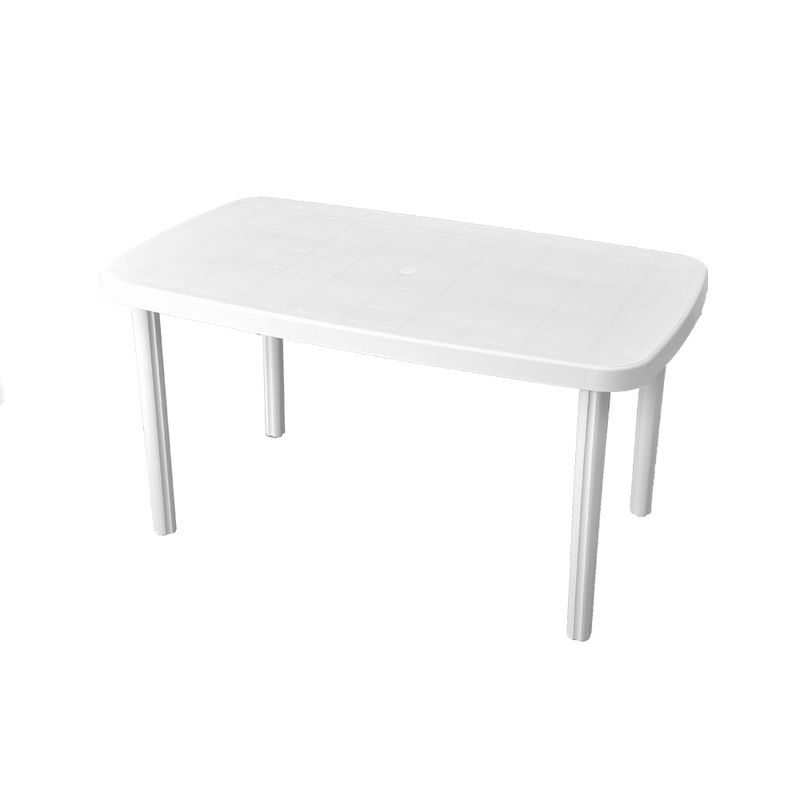 Mesa Plástica De Jardín Voss 2000 Margarita 135 Cm Blanca - Genesio Hogar