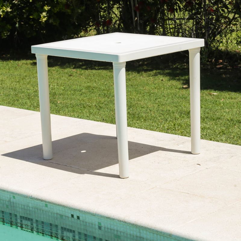 Mesa plástica de patio 75 X 75 CM – Dual Equipamientos