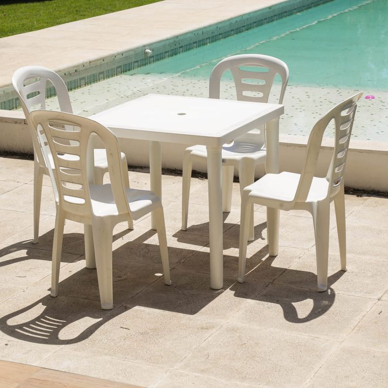 Silla Plástica Patio Blanca - Easy