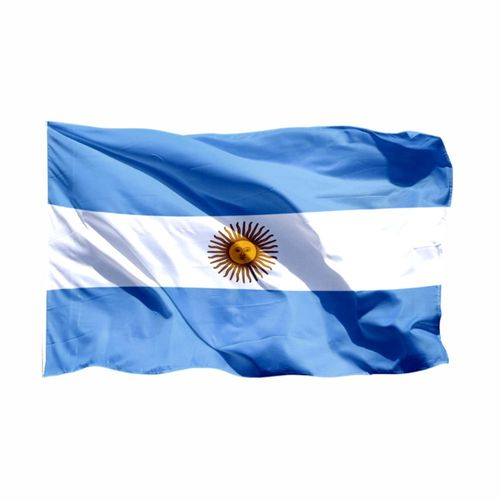 Bandera Argentina 75X120Cm Con Tiras