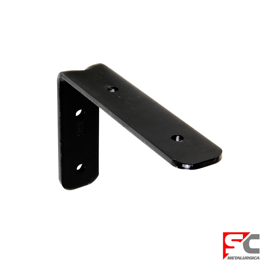 Soporte Ménsulas 10x25 Cm Acero Negro Sc Metalúrgica