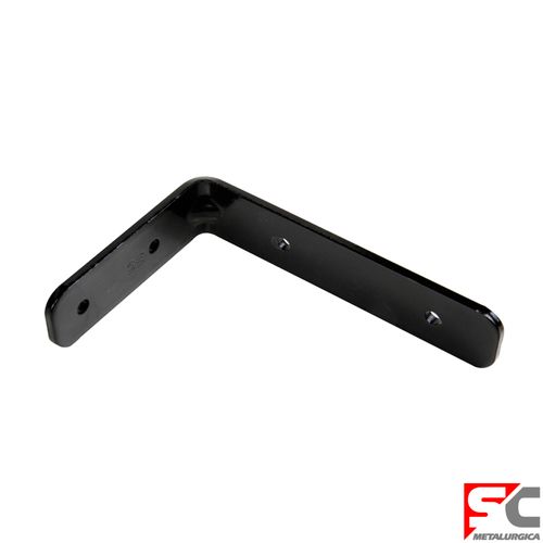Soporte Ménsulas 10x25 Cm Acero Negro Sc Metalúrgica