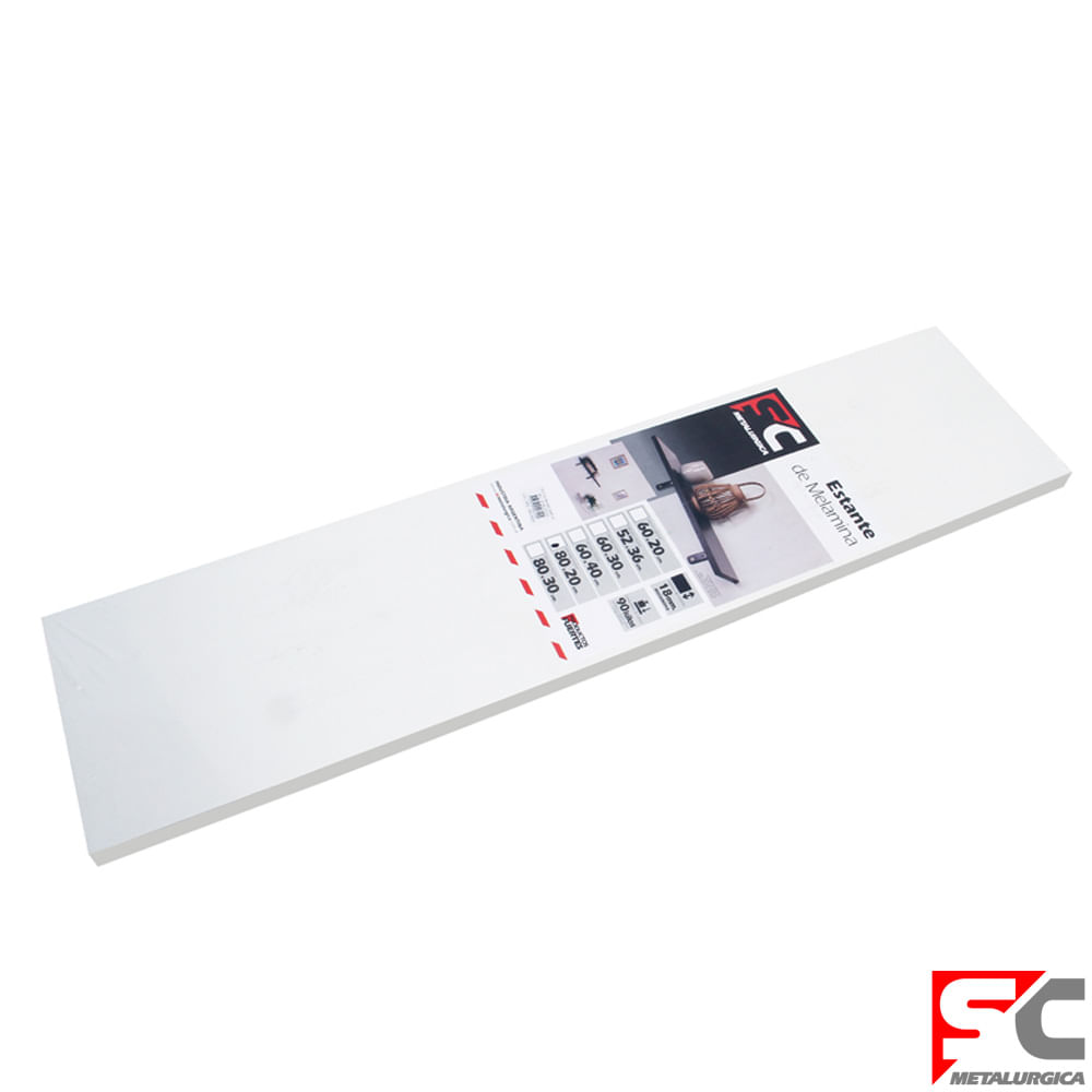 Estante 20x80 Cm Melamina Blanco Sc Metalurgica