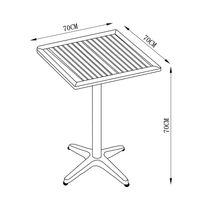 Mesa Aluminio Madera Bistró Outzen - Easy