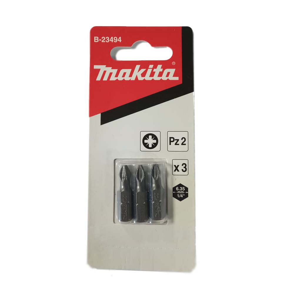 Set de Puntas Phillips Pz2 25 Mm 3 Piezas Makita