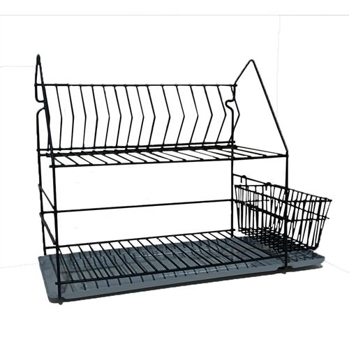 Escurridor Platos Alambre 48x35x21 Cm Negro Industrias IM