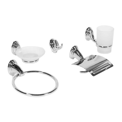 Set de Accesorios Baño Gris 5 Piezas Vessanti