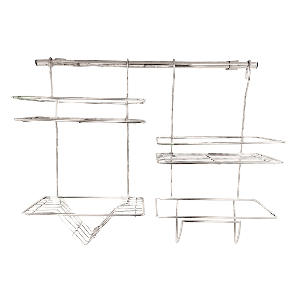 Kit Organizador Bajo Alacena Cromado Eurotecno