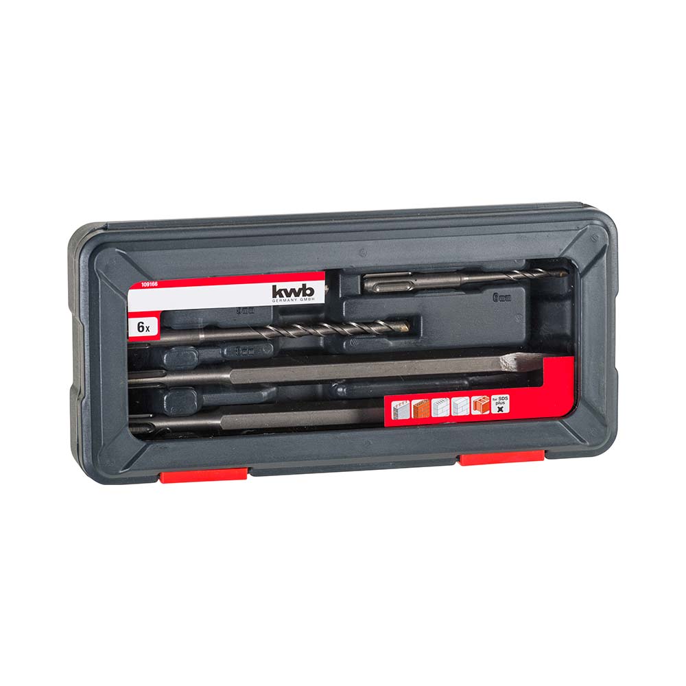 Set de Brocas y Cinceles SDS-Plus 6 Piezas Kwb