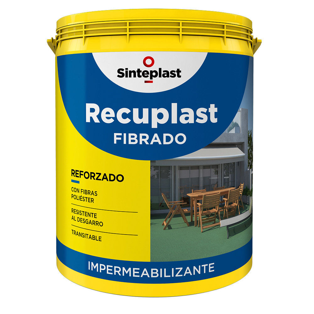 Membrana Impermeabilizante Fibrado Blanco Mate 4 Kg Recuplast