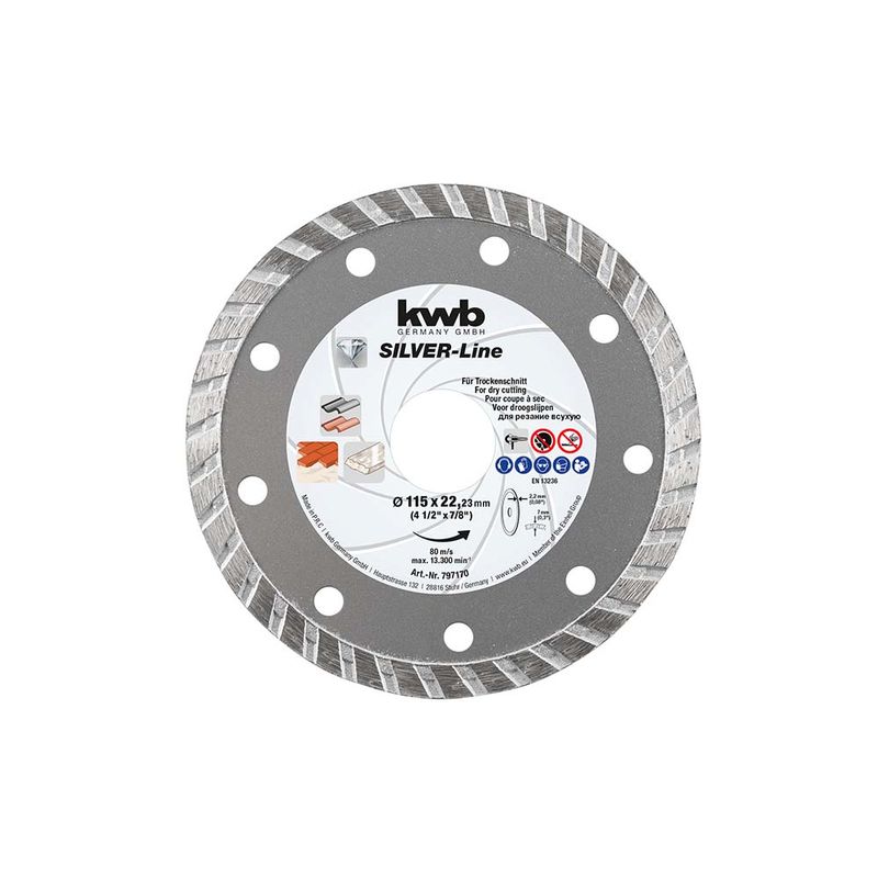 Disco De Diamante Turbo Premium 12mm - Para Cortar Hormigón, Ladrillo Y Piedra, Diámetros 115mm A 350mm