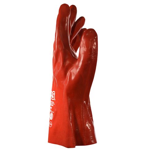 Guante PVC Industrial 30 Cm Rojo DP