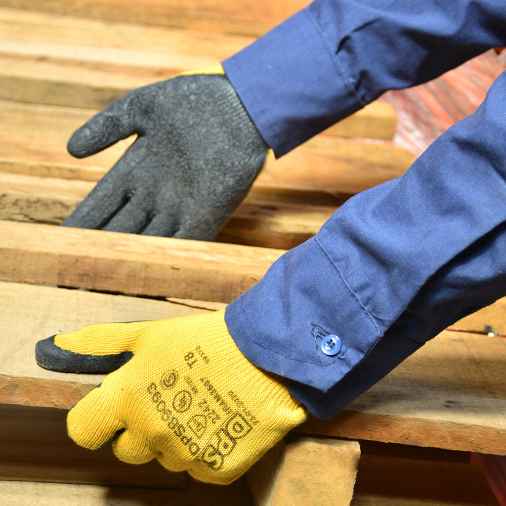 Guantes de Protección Látex Talle 10 Negro Amarillo DP - Easy