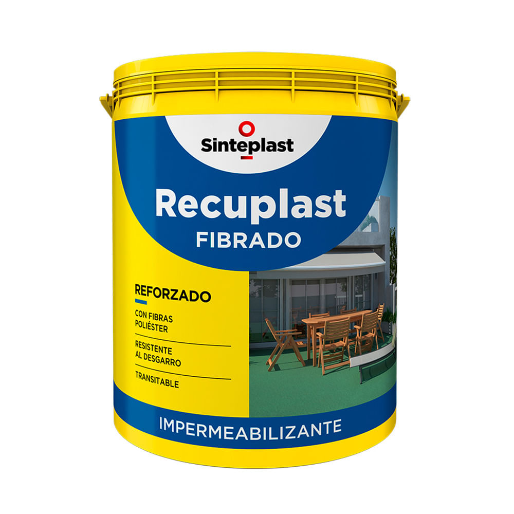 Impermeabilizante Fibrado Verde 10 Lts Recuplast