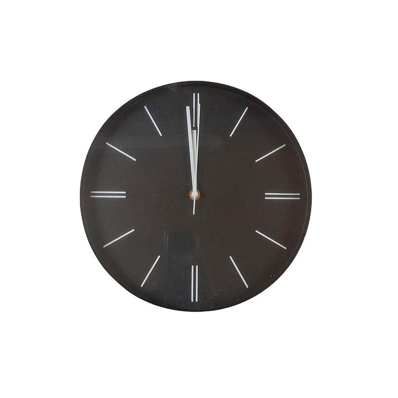 Reloj de pared adhesivo negro Arient