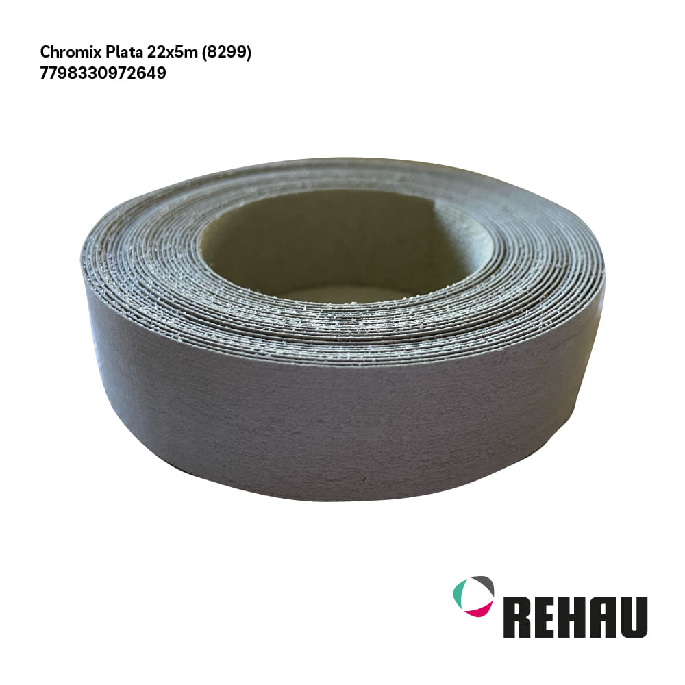 Tapacanto Melamina Gris 22 Mm 5 Mts Rehau