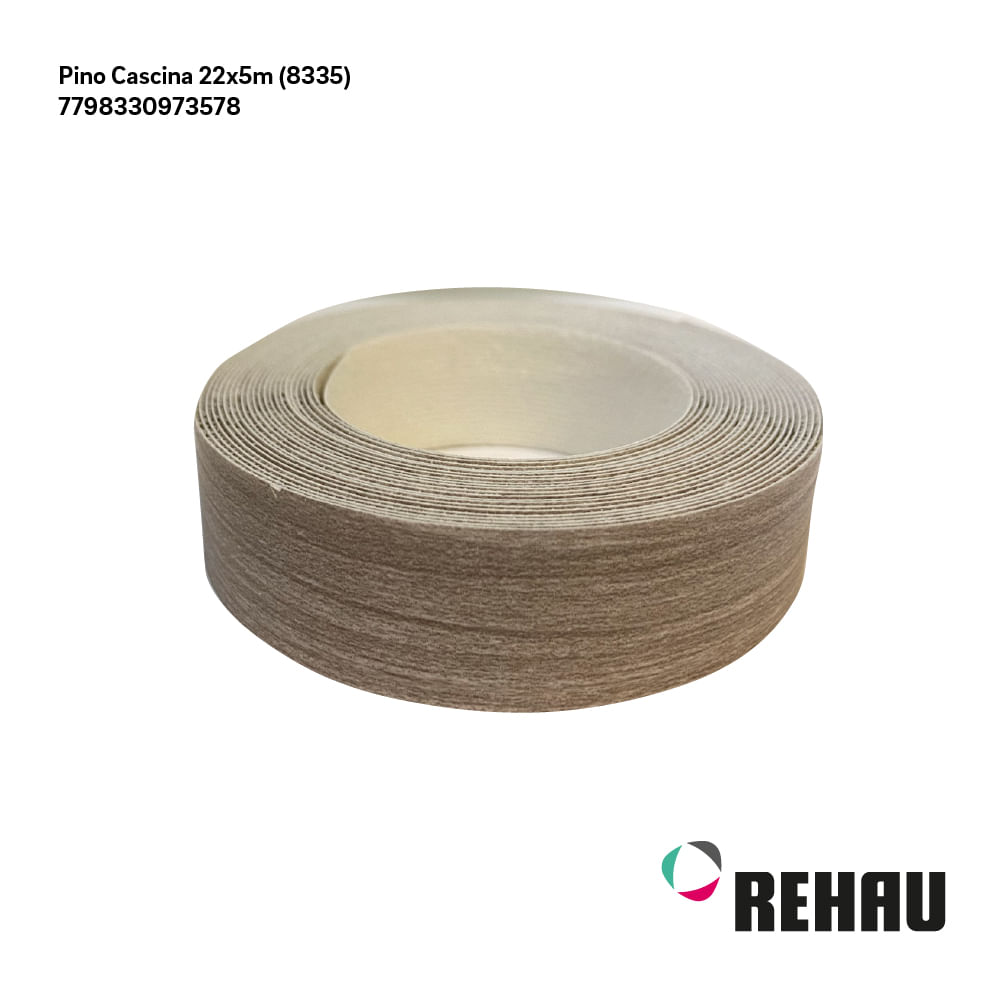 Tapacanto Marrón Pino Cascina 22 Mm X 5 Mts Rehau