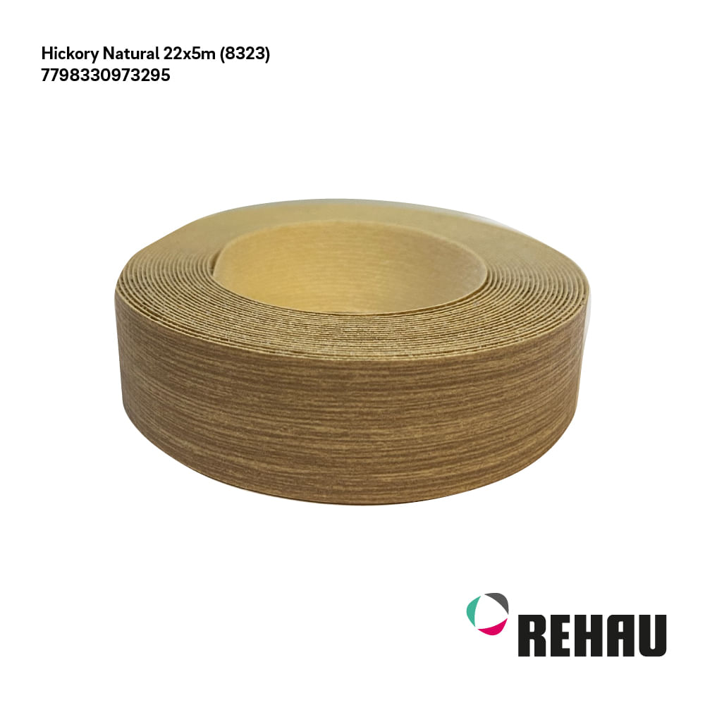 Tapacanto Melamina Hickory Natural 22 Mm 5 Mts Rehau