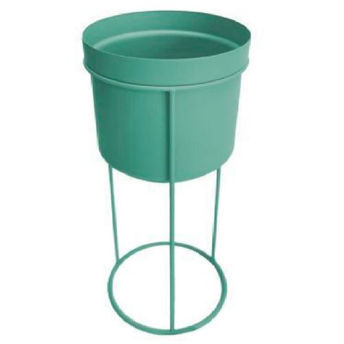 Maceta Hierro y Plástico 40 Cm Verde Menta Trinidad Outzen