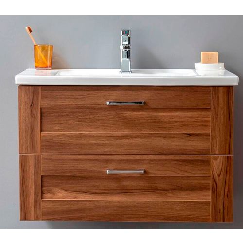 Vanitory 2 Cajones 70X46X55 Cm Madera Marrón Aysen Vessanti