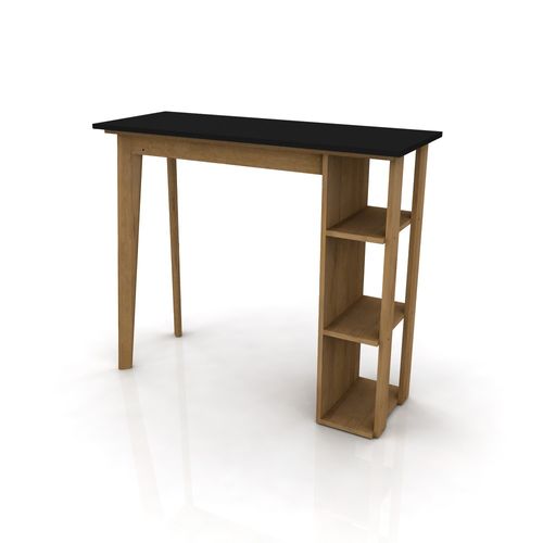Barra Desayunadora 120X45X100 Negro/Roble Miel Muebles Gacela