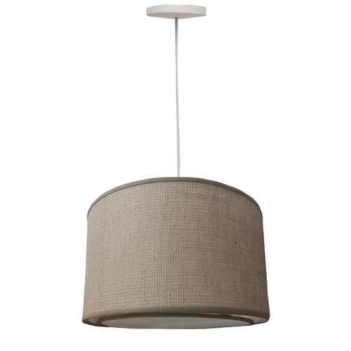Colgante Arpillera Con Difusor 35 X 20 1 Luz E27 Liguen